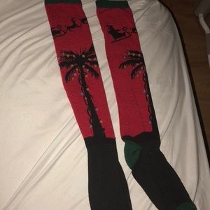 Xmas palm tree socks